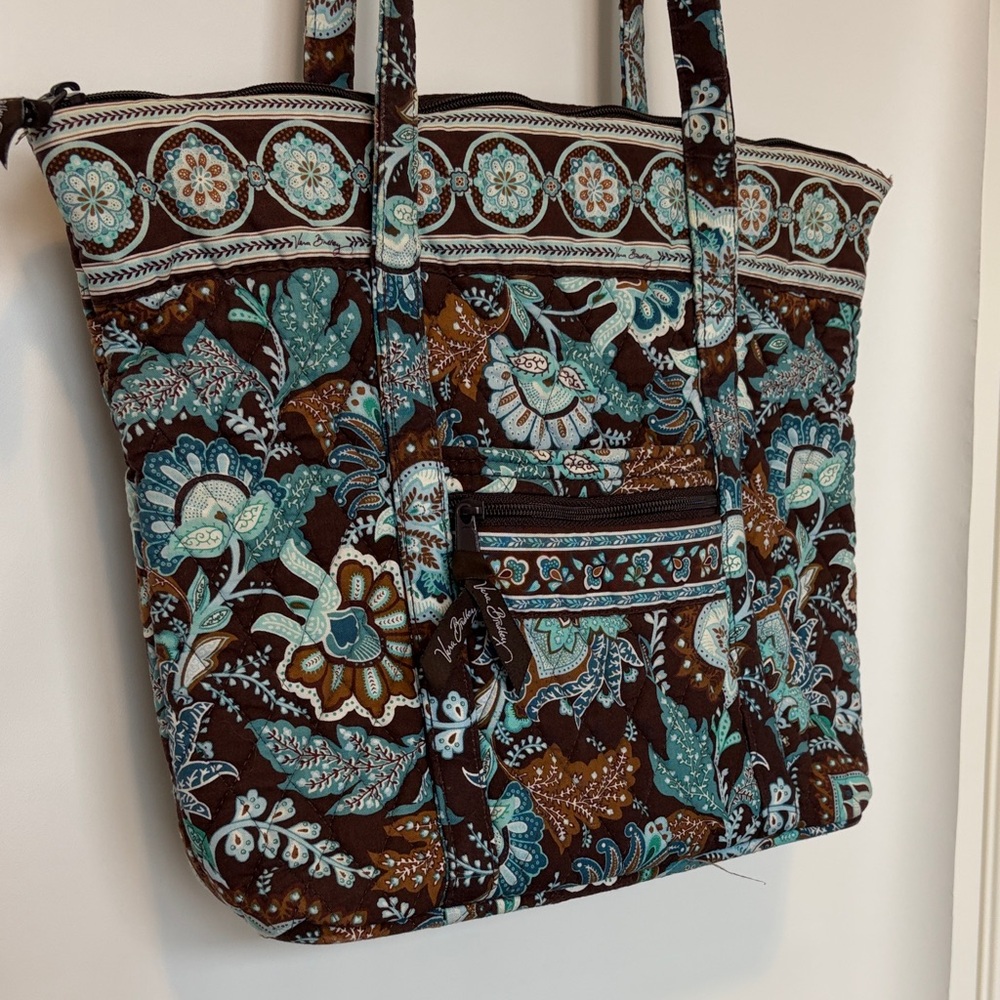 Vera Bradley Java Blue Floral Patterned Tote Bag - image 2